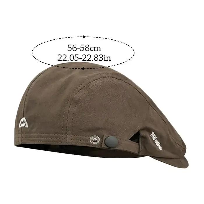 Béret brodé décontracté en coton