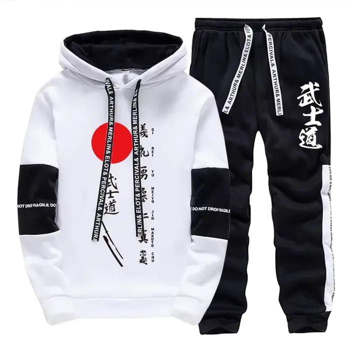 Japon rue hommes survêtement imprimé sweats décontractés vêtements de sport