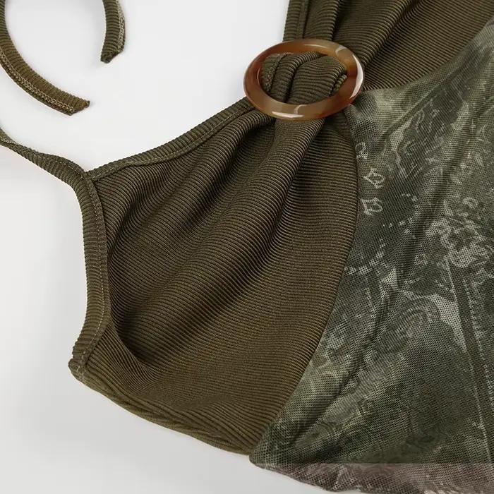 Gilet bohème Sexy rétro imprimé de fleurs