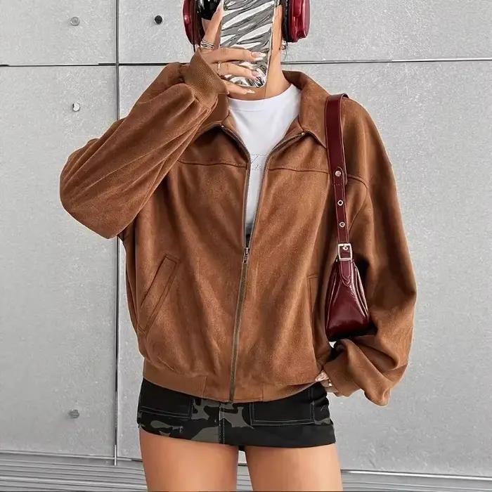 Veste Blazer en daim pour femmes