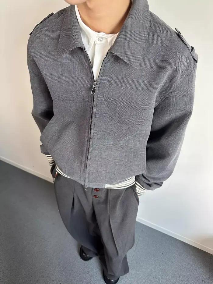 Veste à carreaux Thousand Bird style Old Money pour homme