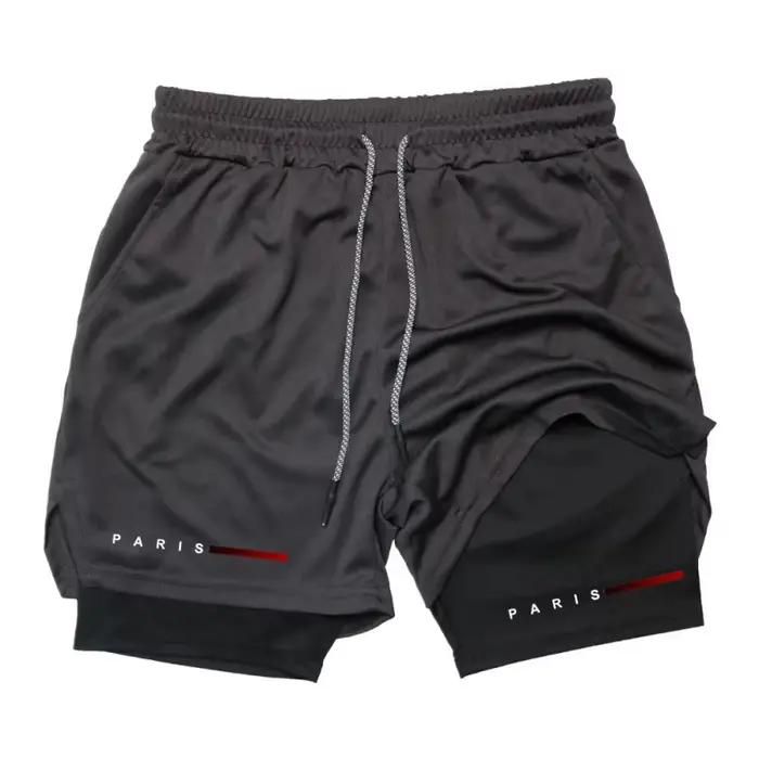 Shorts de course pour hommes 2 en 1
