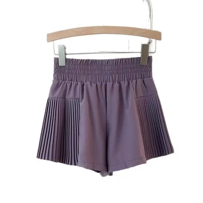 Short de sport ample et amincissant pour femmes, polyester, sans couture, pour course à pied et yoga occasions spéciales