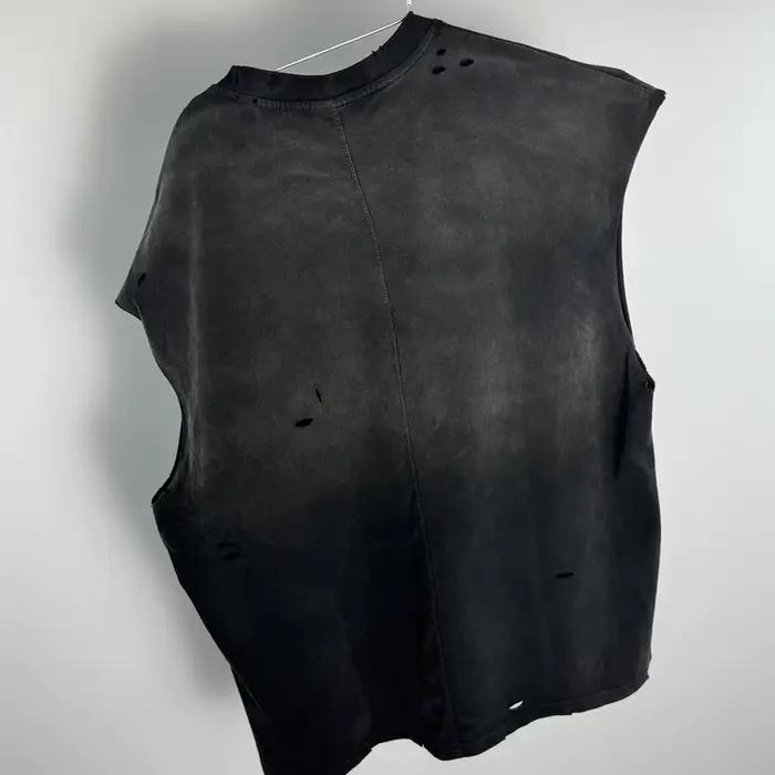 Yao mode rétro Vintage 100% coton gilet Streetwear surdimensionné hauts hommes vêtements Simple lettre graphique