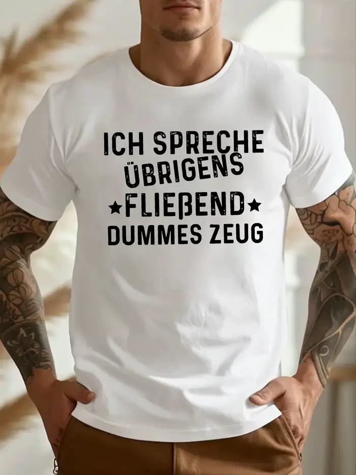 T-shirt humoristique avec slogan allemand imprimé pour femmes et hommes