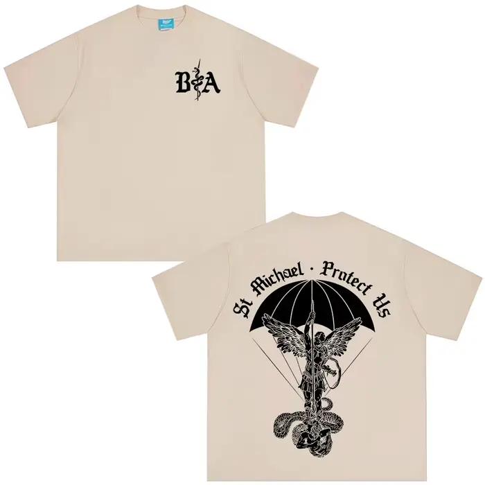 T-shirt imprimé double face ST Michael Brothers in Arms pour hommes et femmes