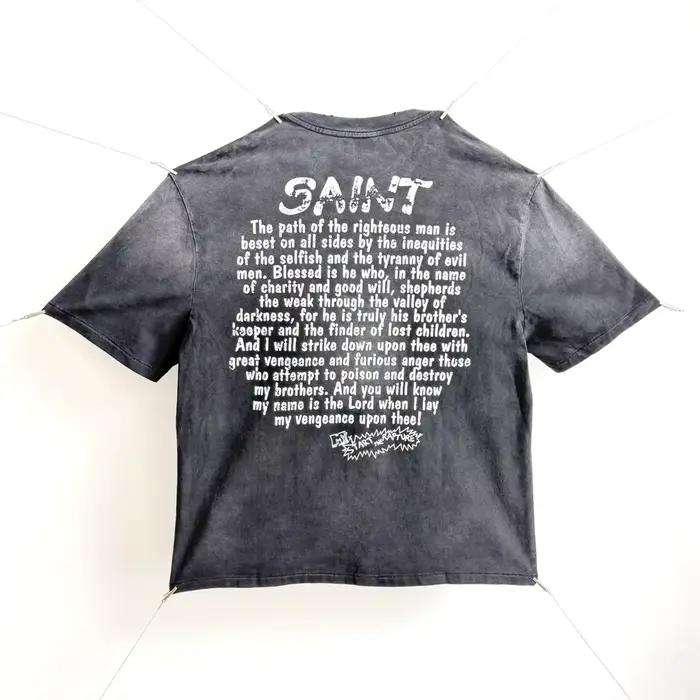 T-shirt à col rond rétro style célébrité Y2K SAINT 1:1