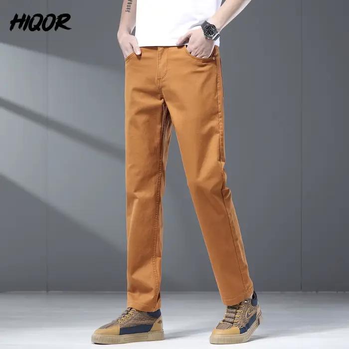 HIQOR pantalon homme solide noir