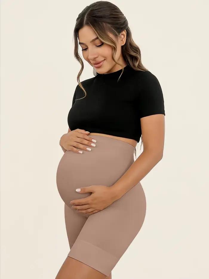 Leggings de maternité courts taille haute pour femme enceinte