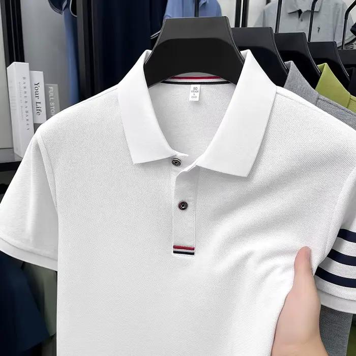 Polo de luxe pour homme 100 % coton à manches courtes