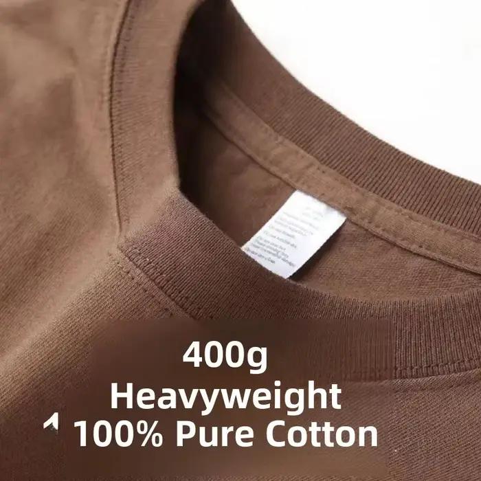 T-shirt à manches courtes en pur coton épais Tianqing couleur été coupe ample unisexe basique Sle confortable respirant décontracté...