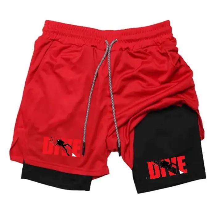 Shorts de course pour hommes 2 en 1