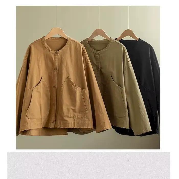 Vestes en coton à manches longues pour femmes