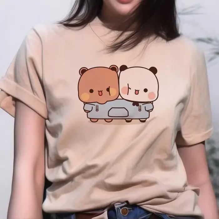 T-shirt décontracté Bubu et Dudu pour femmes