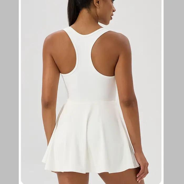 Robe de Tennis Respirante Polyester Sans Manches Femme Occasions Plein Air Yoga