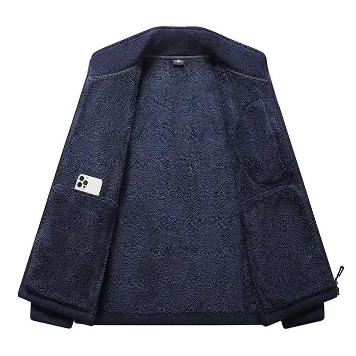 Veste décontractée doublée polaire pour homme