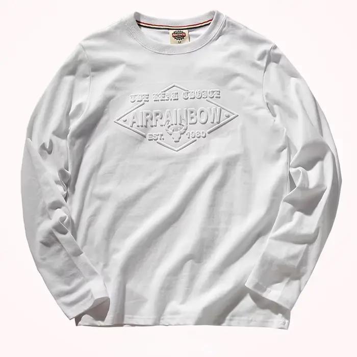 T-shirt à manches longues à col rond pour hommes