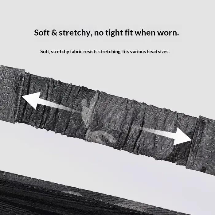 BANDEAU DE SPORT POUR HOMMES EN NYLON GLACÉ RESPIRANT ANTI-TRANSPIRATION ET ANTI-DÉRAPANT COULEURS GRIS FONCÉ VIOLET ET NOIR OCCASIONS COURSES CYCLISME ET ENTRAÎNEMENTS