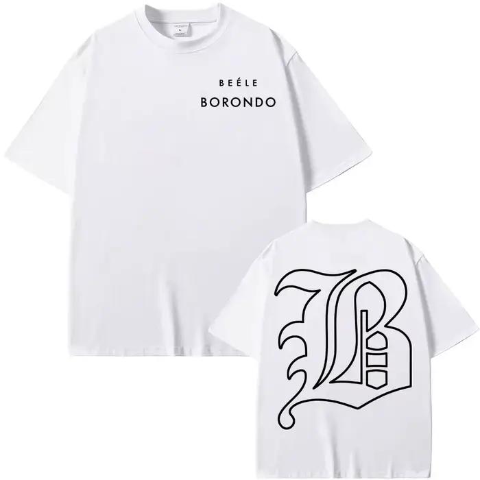 Rappeur BEELE Borondo Logo 2025 impression T-shirts hommes femmes mode haute qualité col rond t-shirt été hauts confort