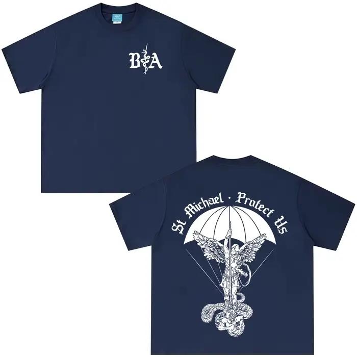T-shirt imprimé double face ST Michael Brothers in Arms pour hommes et femmes
