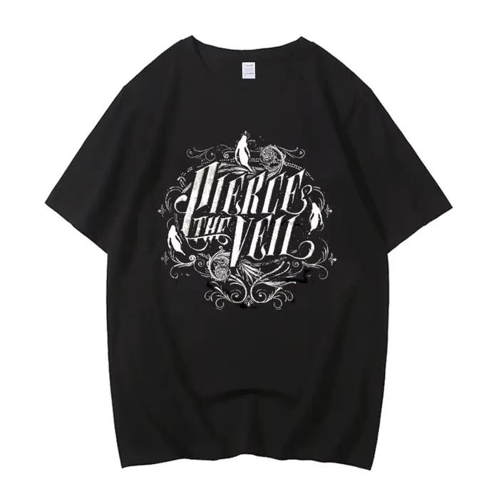 Pierce The Veil t-shirt femmes bande à manches courtes coton noir unisexe chemise t-shirt hommes été décontracté col rond t-shirts