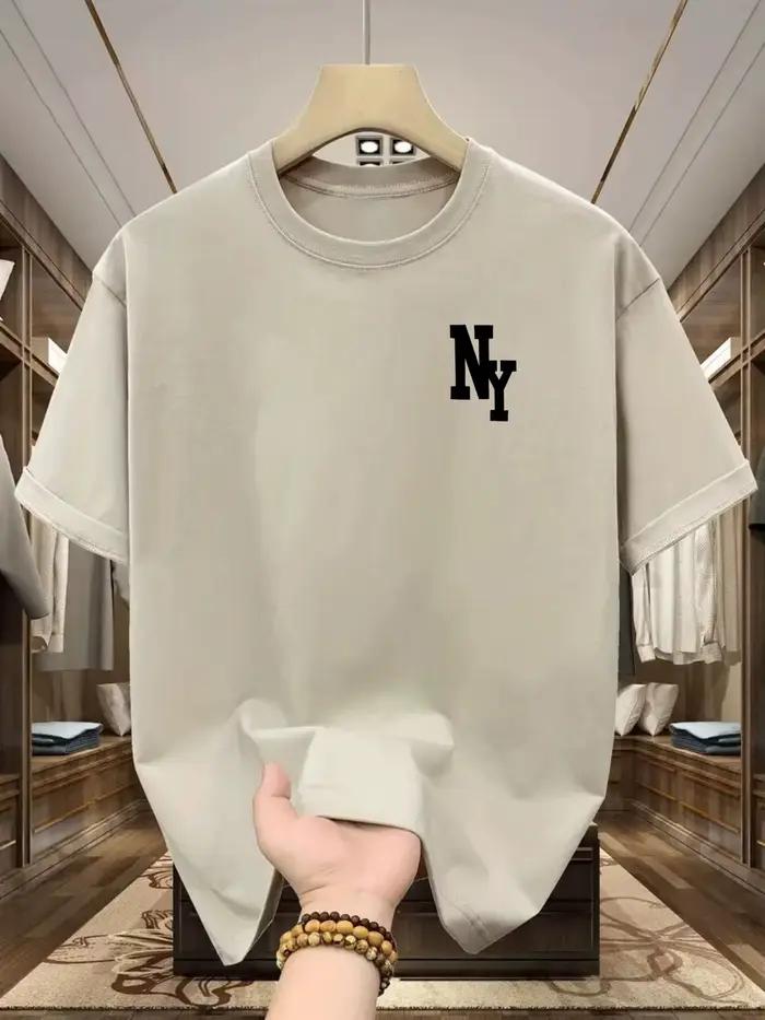 T-shirt New York imprimé pour hommes, décontracté et respirant, idéal pour le sport et les sorties estivales