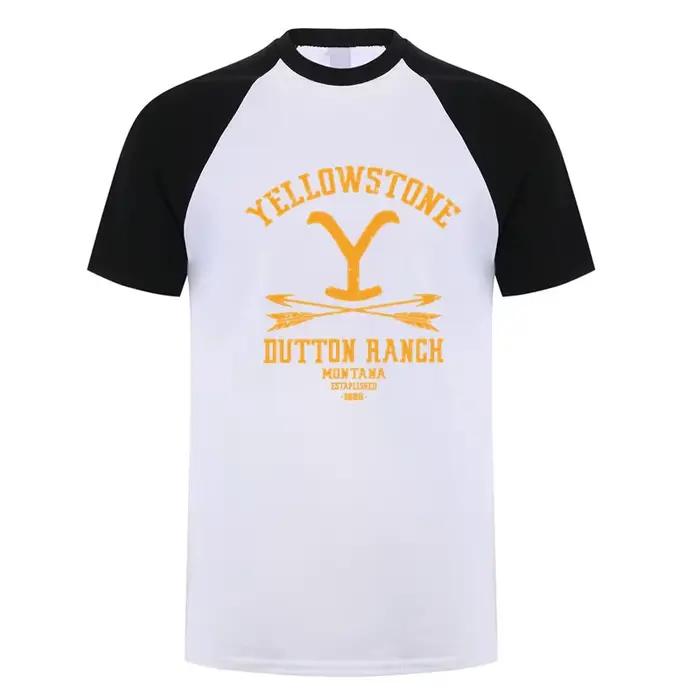 Yellowstone Dutton Ranch T-shirt hauts été hommes à manches courtes coton