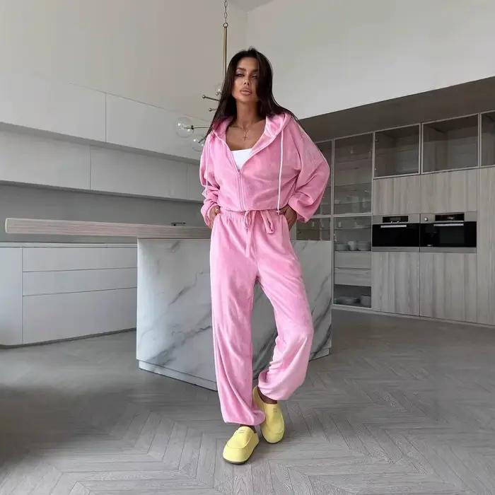 Ensembles deux pièces pour femmes : sweats à capuche et pantalons de sport décontractés