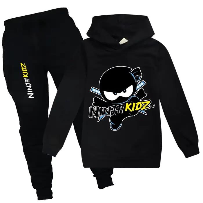 Ninja garçons vêtements ensemble printemps automne pulls à capuche de mode survêtement NINJA KIDZ T-Shirt à capuche costume enfants enfant fille sweat