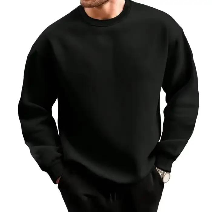 Nouveau dans hommes survêtement une pièce O cou sweat pantalon décontracté bureau sweats à capuche Jogging Streetwear automne hiver homme vêtements