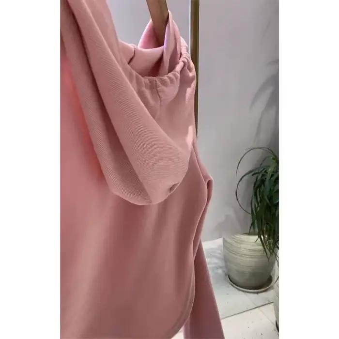 Sweat-shirt à capuche solide irrégulier pour femmes