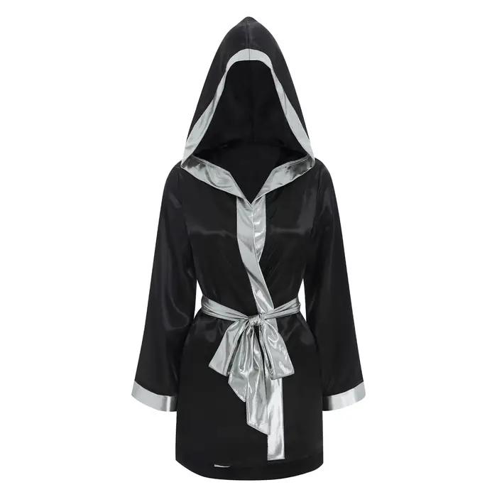 Femmes adultes Cosplay Boxer Costume à capuche Robe de boxe jeu de rôle Arts martiaux Halloween jeu