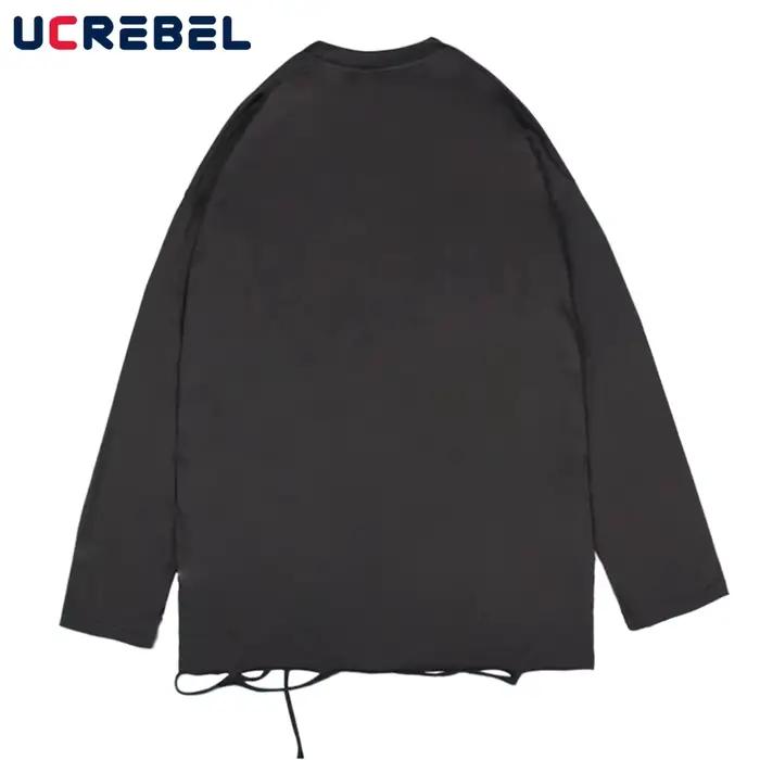 T-shirt à manches longues à col rond pour hommes