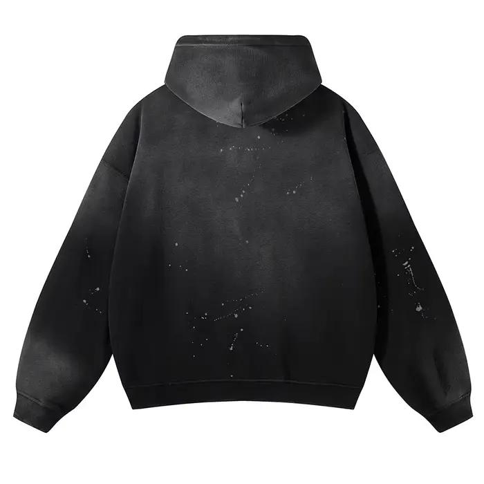 Sweat à capuche surdimensionné Hip Hop motif DTG en coton pour homme vêtements de rue hiver 2024 occasions spéciales