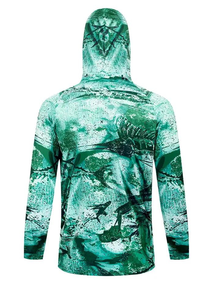 Maillots de pêche à capuche UPF 50+ en jersey anti-UV