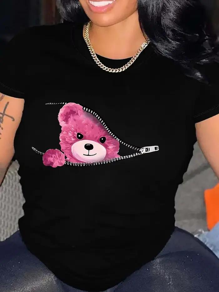 T-shirt ours imprimé graphique