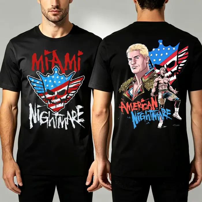 Cody Rhodes WrestleMania 42 Winner Undisputed Graphic T-Shirts The American Nightmare 2026 Chemise Femme Homme Coton S-3XL Fans