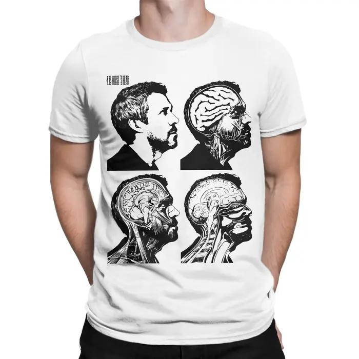 Dr Wilson House MD flammes bleues t-shirt pour hommes coton T-Shirts drôles col rond t-shirt à manches courtes hauts été