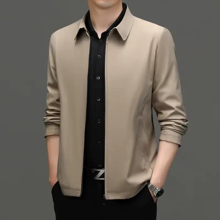 Hommes veste printemps automne nouvelle mode col rabattu intelligent décontracté classique luxe affaires veste marque vêtements d'extérieur et manteaux