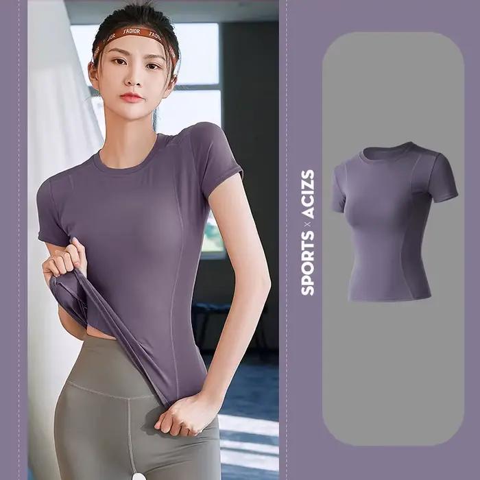 Vêtements de sport à manches courtes pour femmes