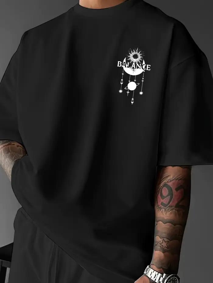 T-shirt ample à motif étoile d'été pour hommes