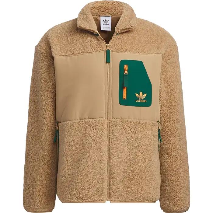 Adidas véritable originaux veste en faux peau de mouton pour hommes IN0994