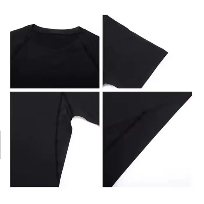 T-shirt de compression pour homme, vêtements de musculation, manches courtes, séchage rapide, t-shirts de sport, hauts de sport, tee-shirt de gym, t-shirt de course pour homme