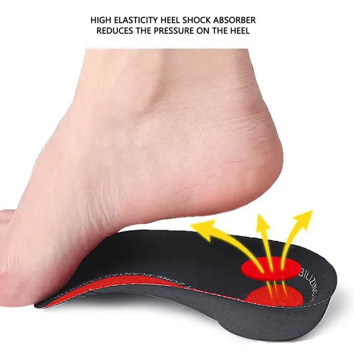 Semelles intérieures souples de soutien de la voûte plantaire pour pieds plats