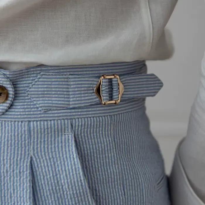Pantalon de Luxe à Rayures Bleues pour Homme