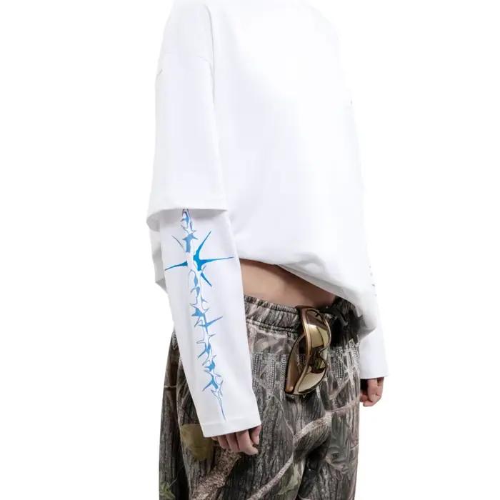 Haut Harajuku Streetwear brillant imprimé graphique pour hommes mode gothique t-shirt à manches longues occasion décontractée et évènements spéciaux