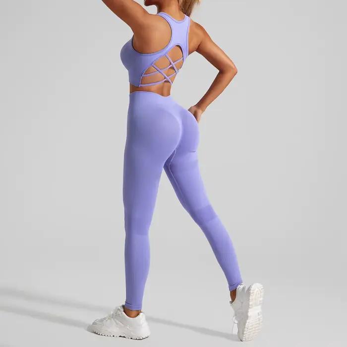 Ensemble d'entraînement sans couture pour femmes