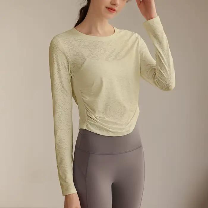 Chemises de sport de Yoga à manches longues pour femmes