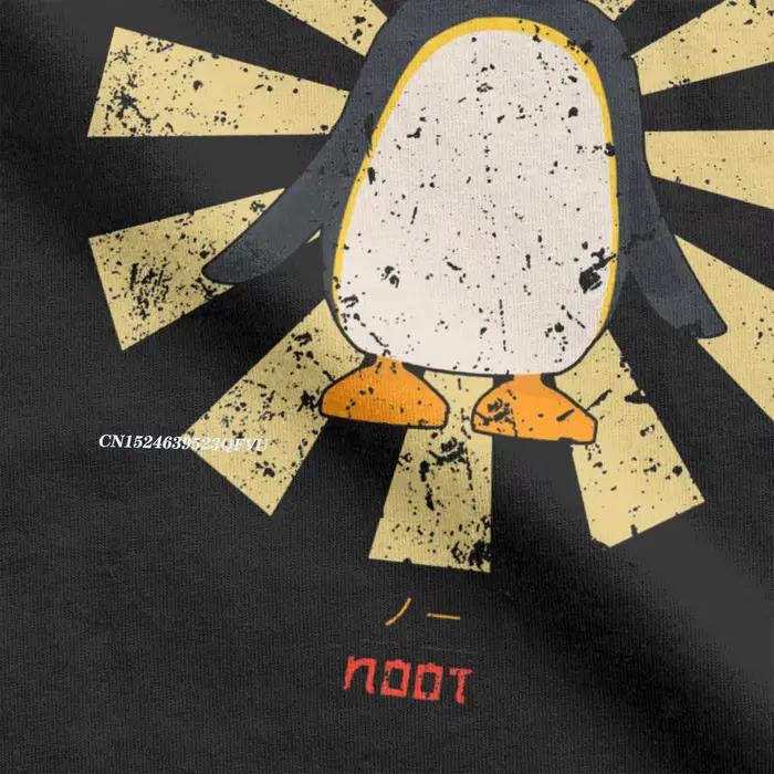 T-shirt Pingu Noot à col rond en coton premium, style rétro japonais, Harajuku, multi-couleurs, confortable et respirant, pour hommes et occasions décontractées