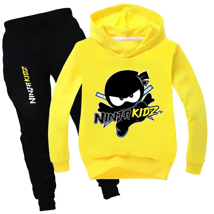 NINJA KIDZ T-Shirt à capuche costume enfants Ninja garçons vêtements ensemble enfant fille sweat printemps automne pulls à capuche de mode survêtement